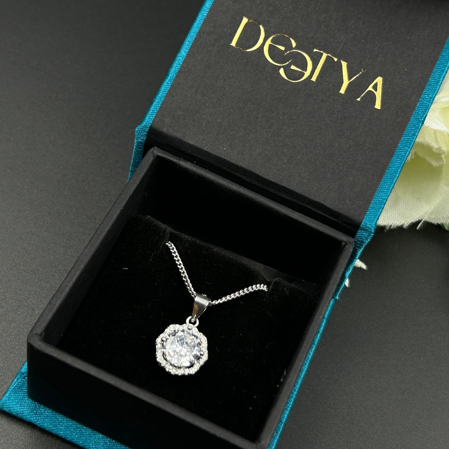 Silver Solitaire Pendant - Minimal Pendant (7)