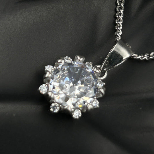 Silver Solitaire Pendant - Minimal Pendant (8)