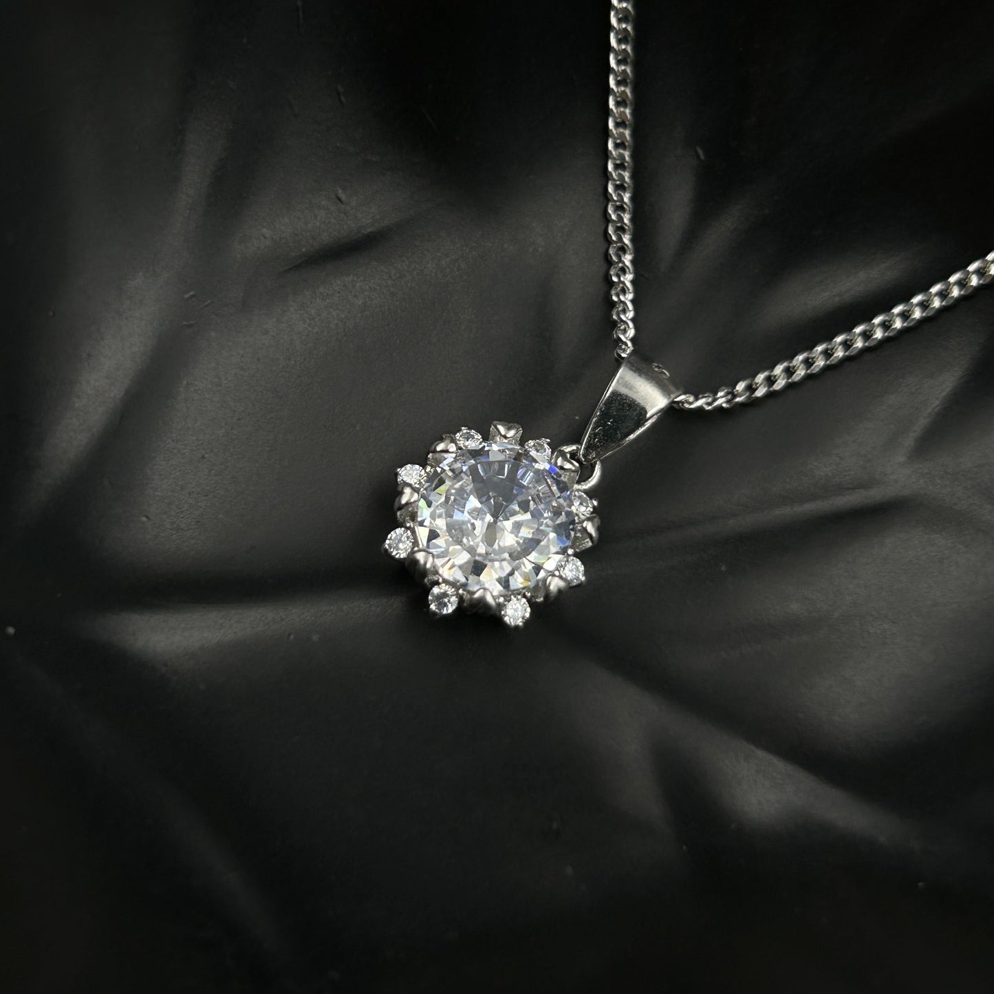 Silver Solitaire Pendant - Minimal Pendant (8)