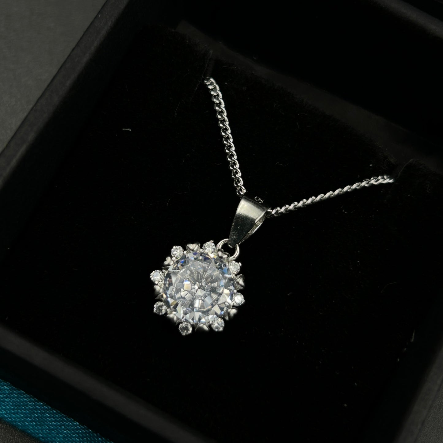 Silver Solitaire Pendant - Minimal Pendant (8)