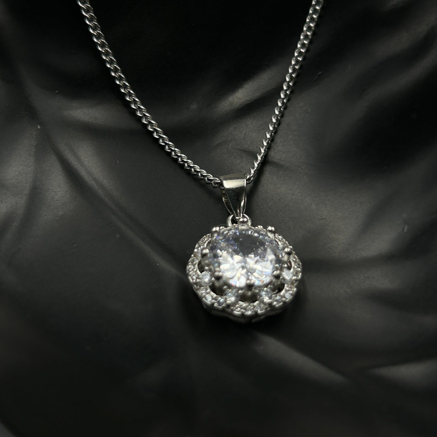 Silver Solitaire Pendant - Minimal Pendant (9)