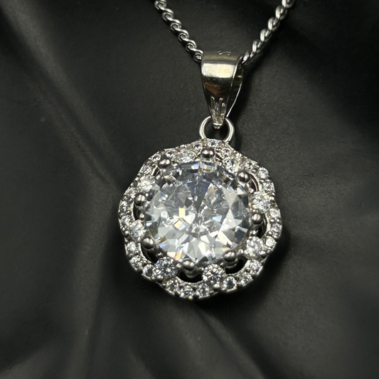 Silver Solitaire Pendant - Minimal Pendant (9)