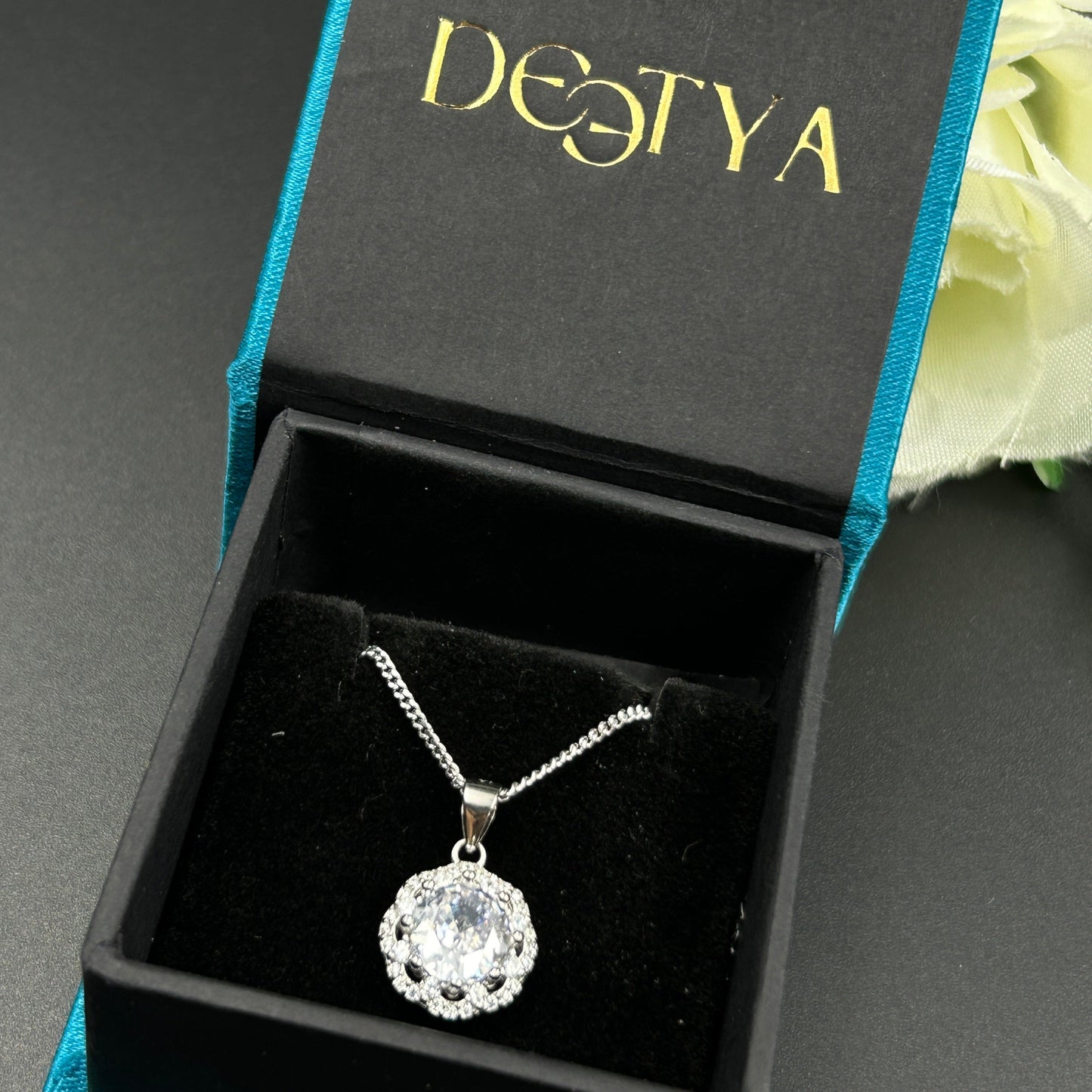 Silver Solitaire Pendant - Minimal Pendant (9)