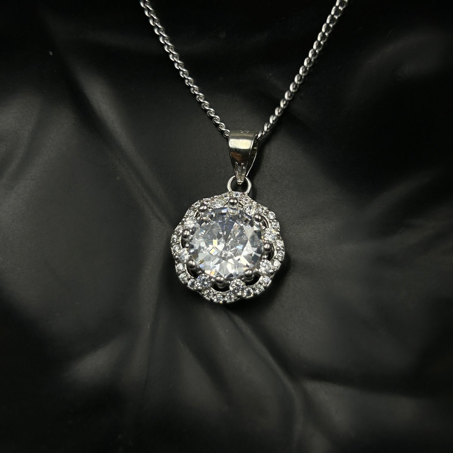 Silver Solitaire Pendant - Minimal Pendant (9)