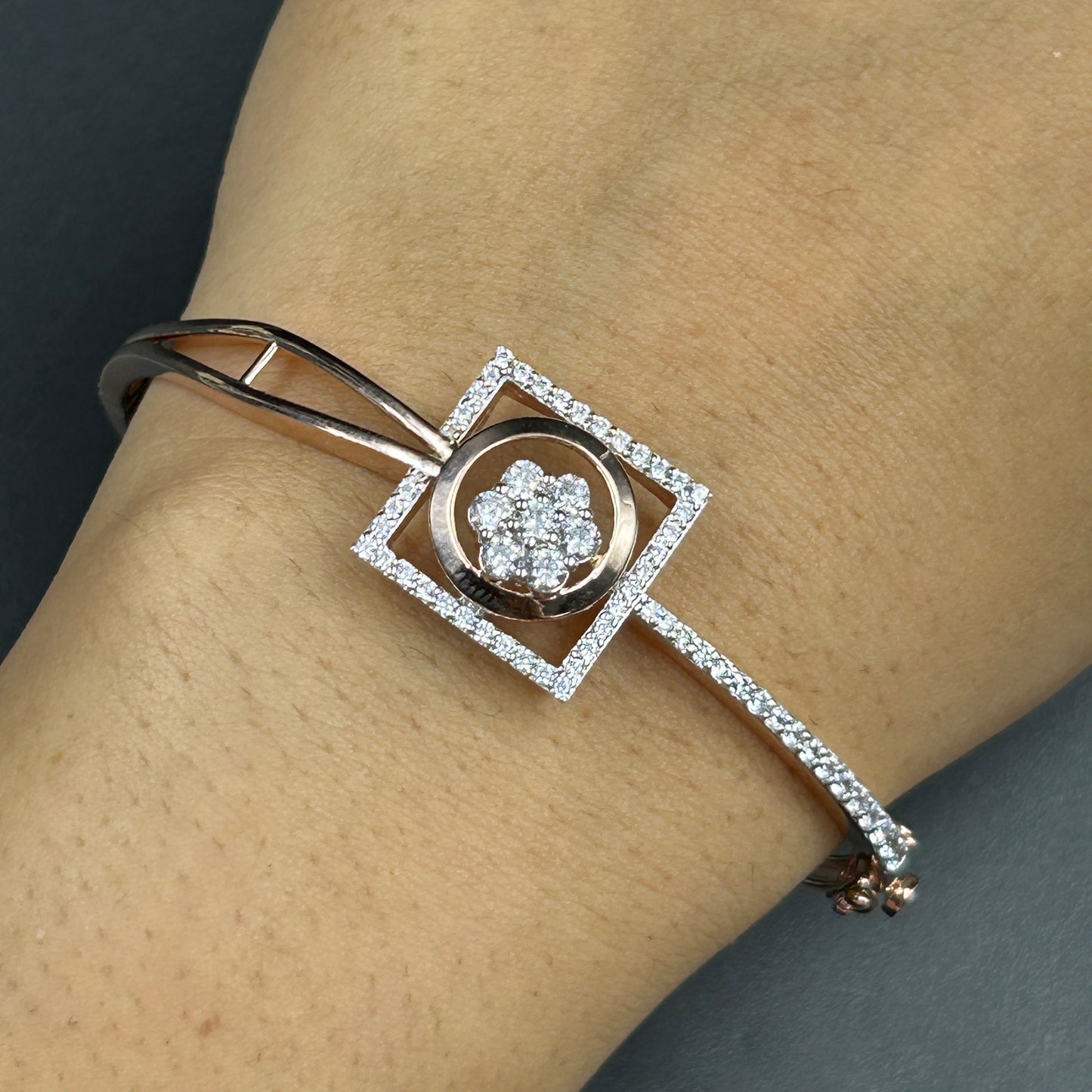 Square Diamond Bracelet For Women's