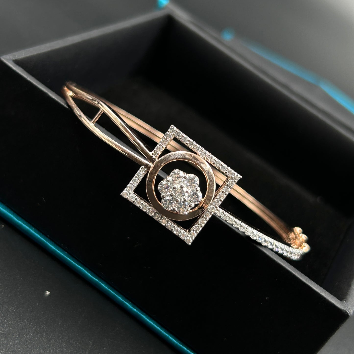 Square Diamond Bracelet For Women's