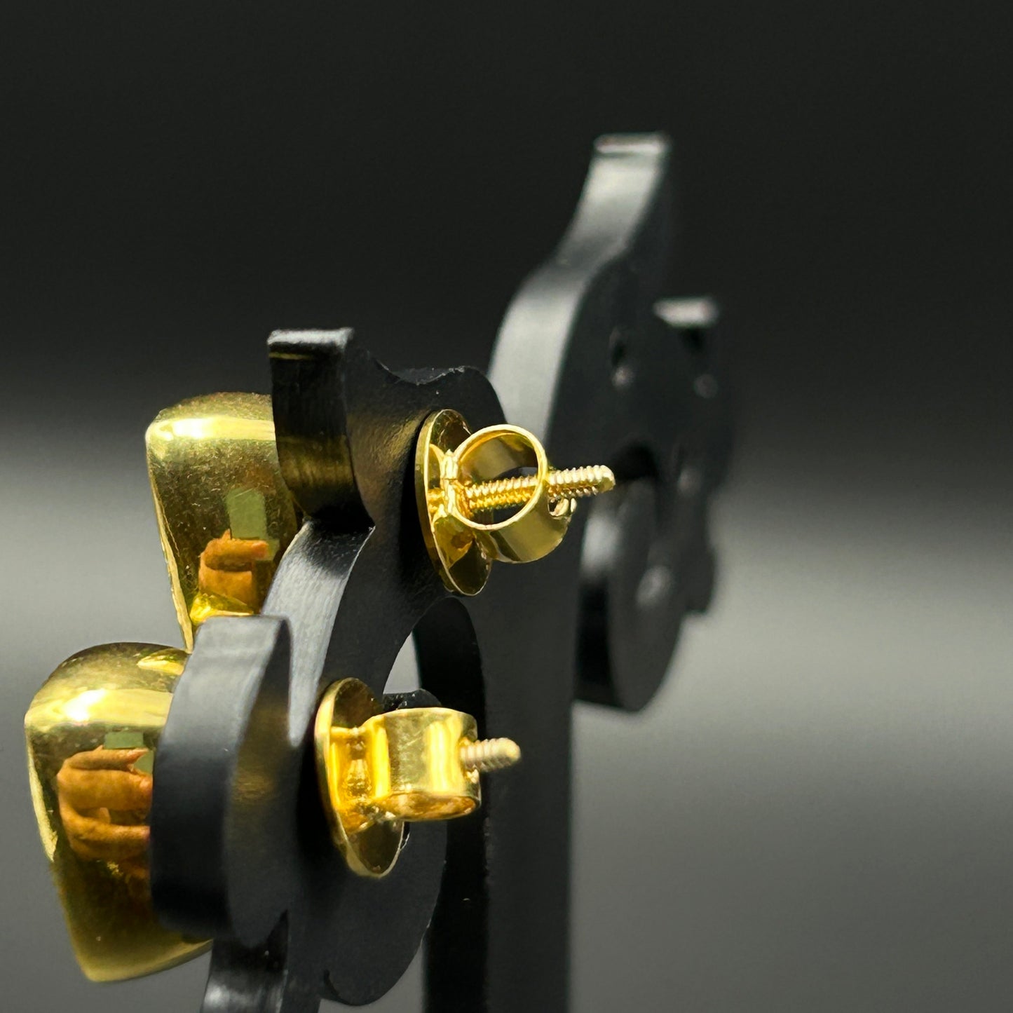 Yellow Gold Earring - Green Emerald