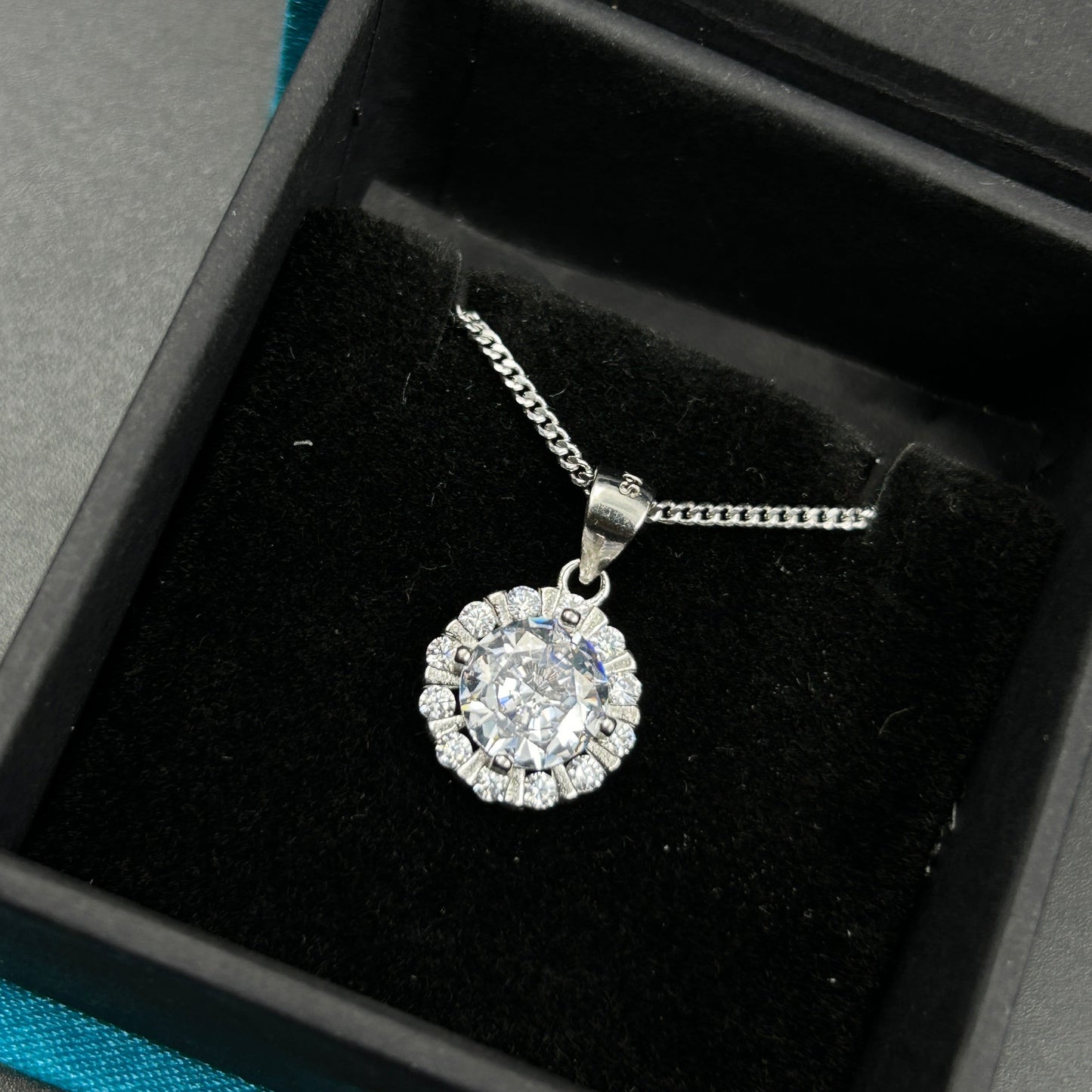 Silver Solitaire Pendant - Minimal Pendant (10)