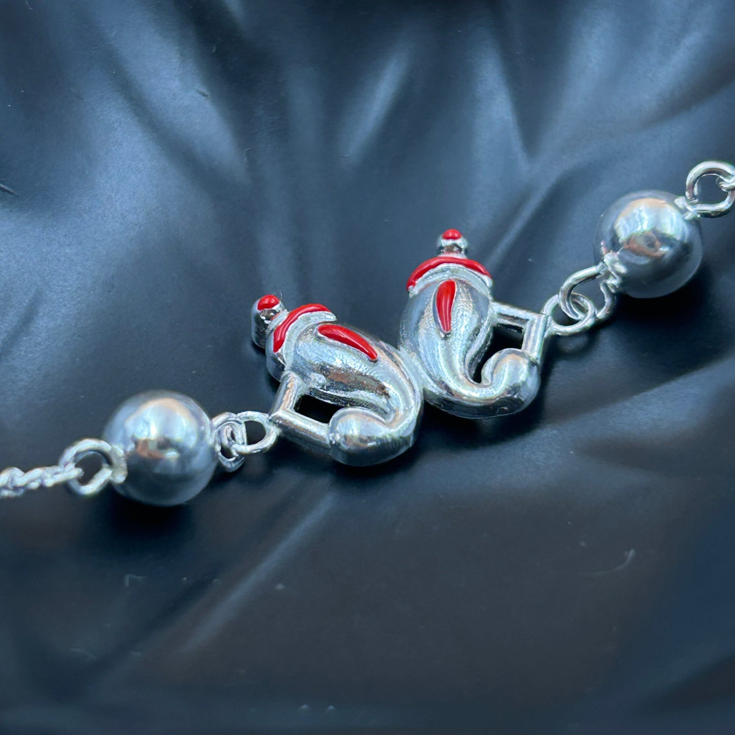 Silver Ganesh Rakhi without Rudraksha