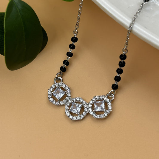 Triple Circle Silver Magalsutra