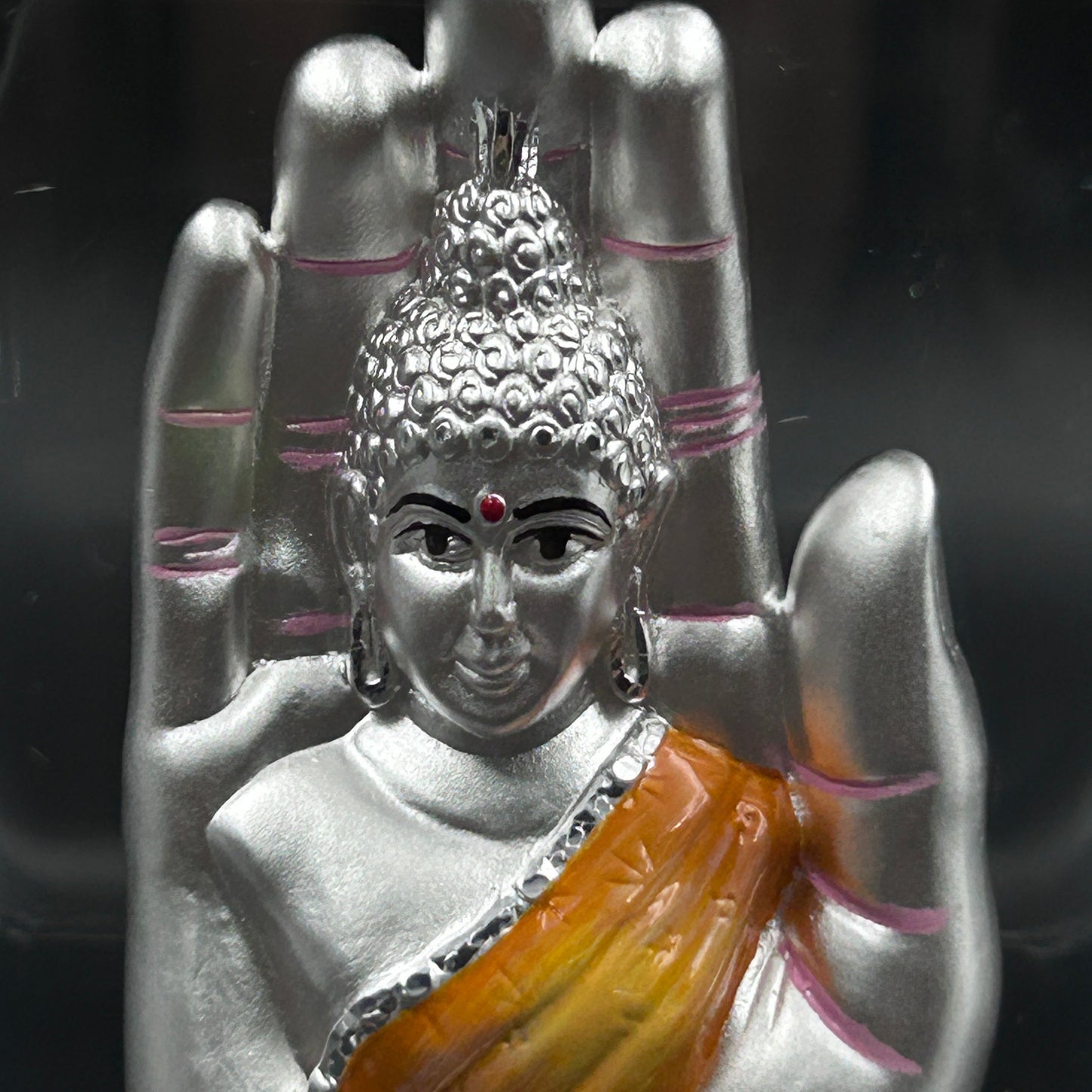 Palm Buddha Pure 999 Silver Murti