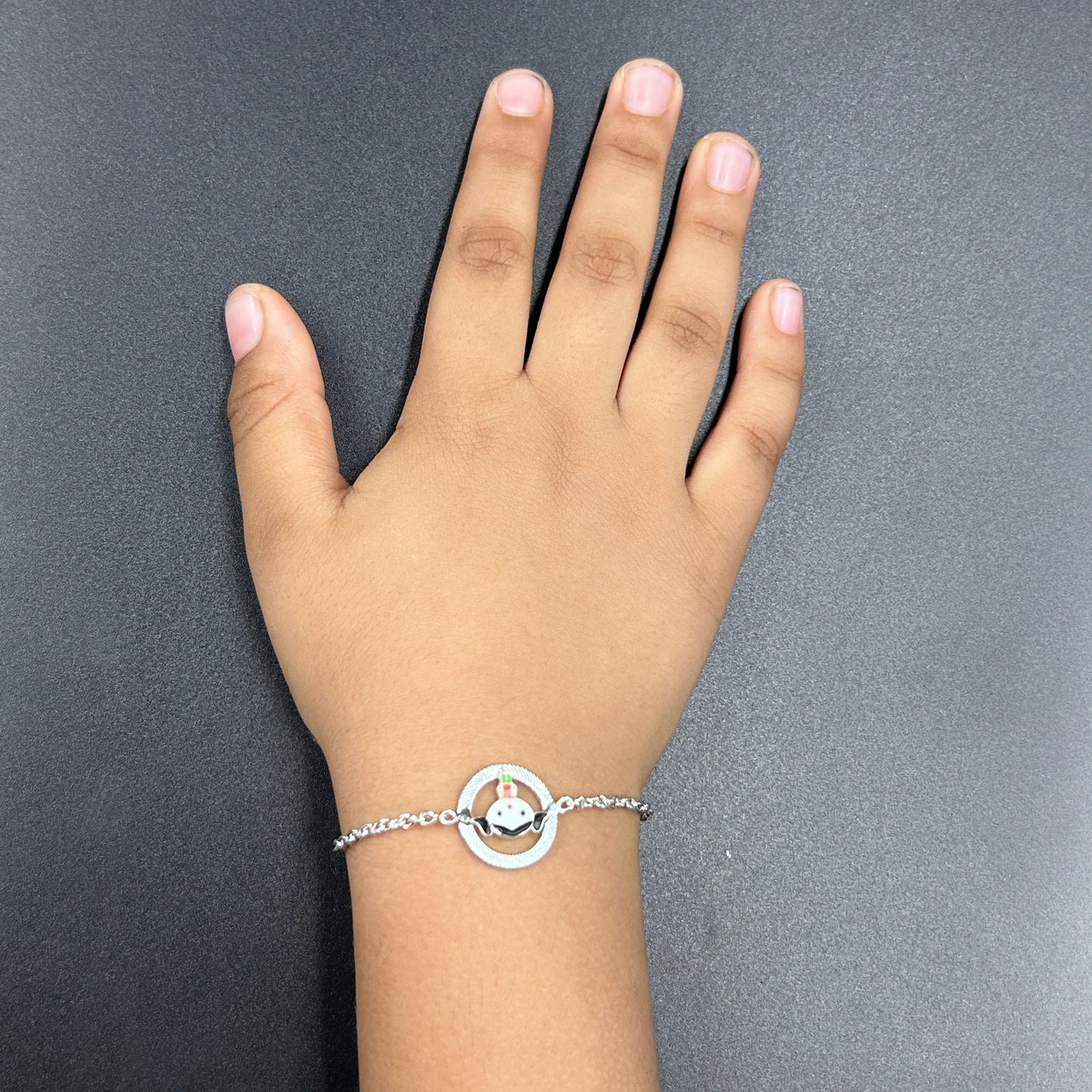 Silver Baby Doll Bracelet for Kids 5.5"