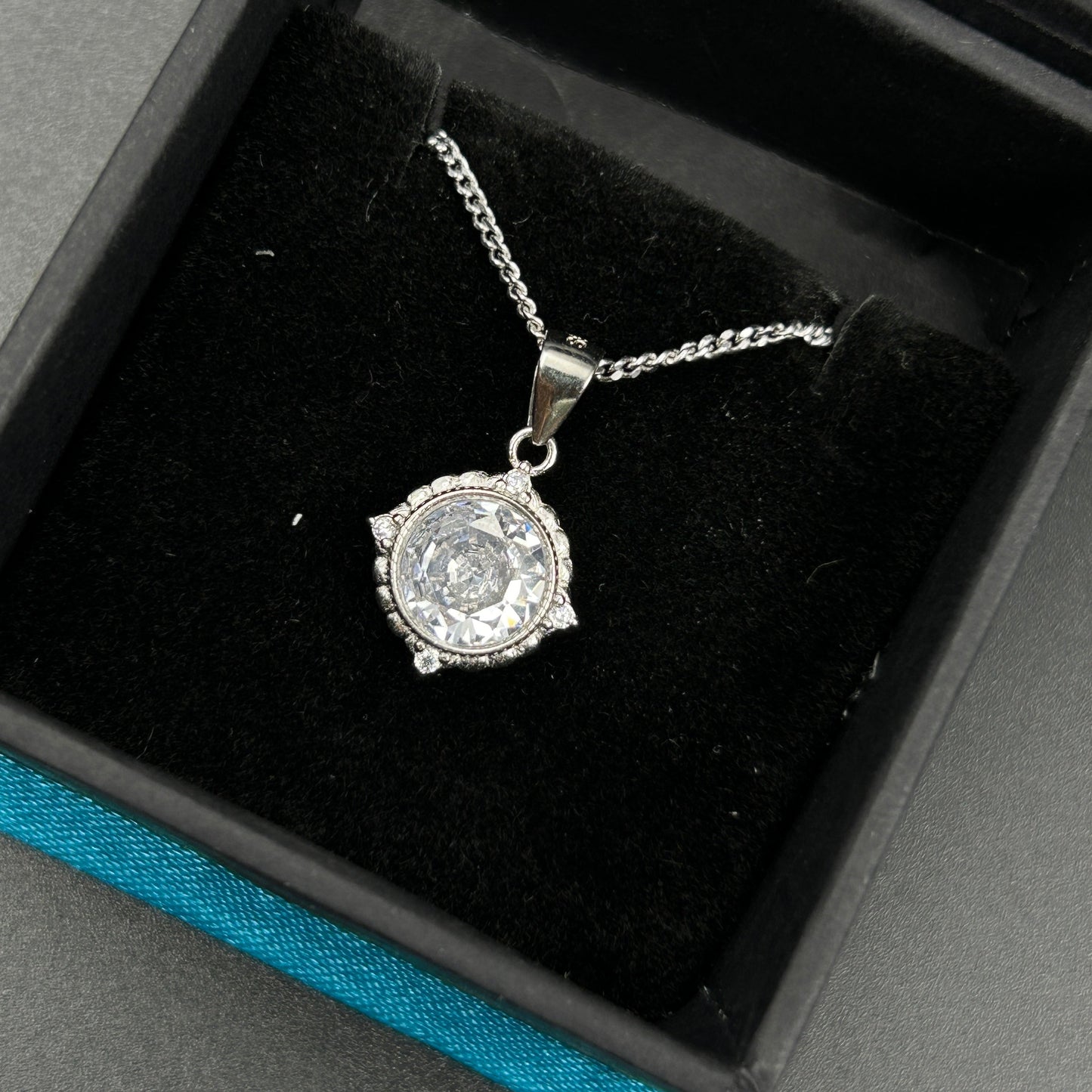 Silver Solitaire Pendant - Minimal Pendant (11)