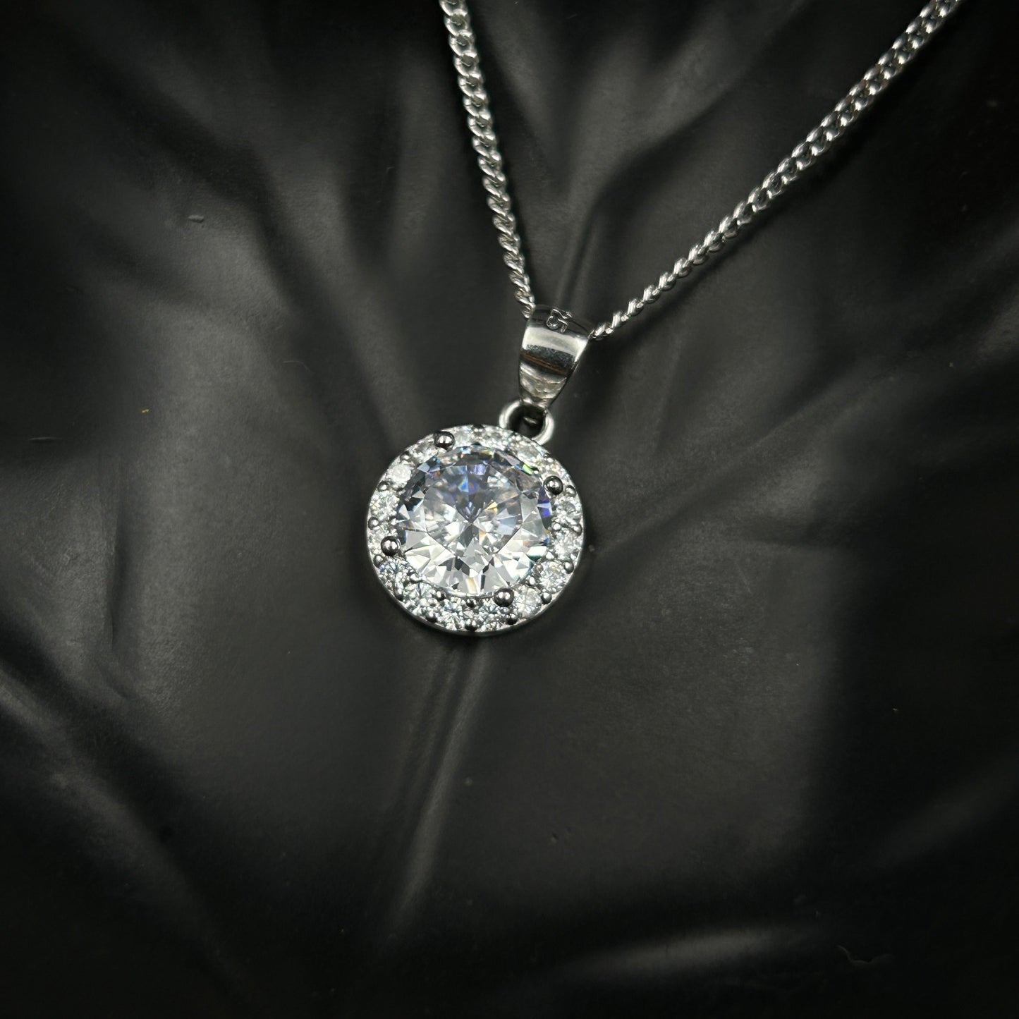 Silver Solitaire Pendant - Minimal Pendant (12)