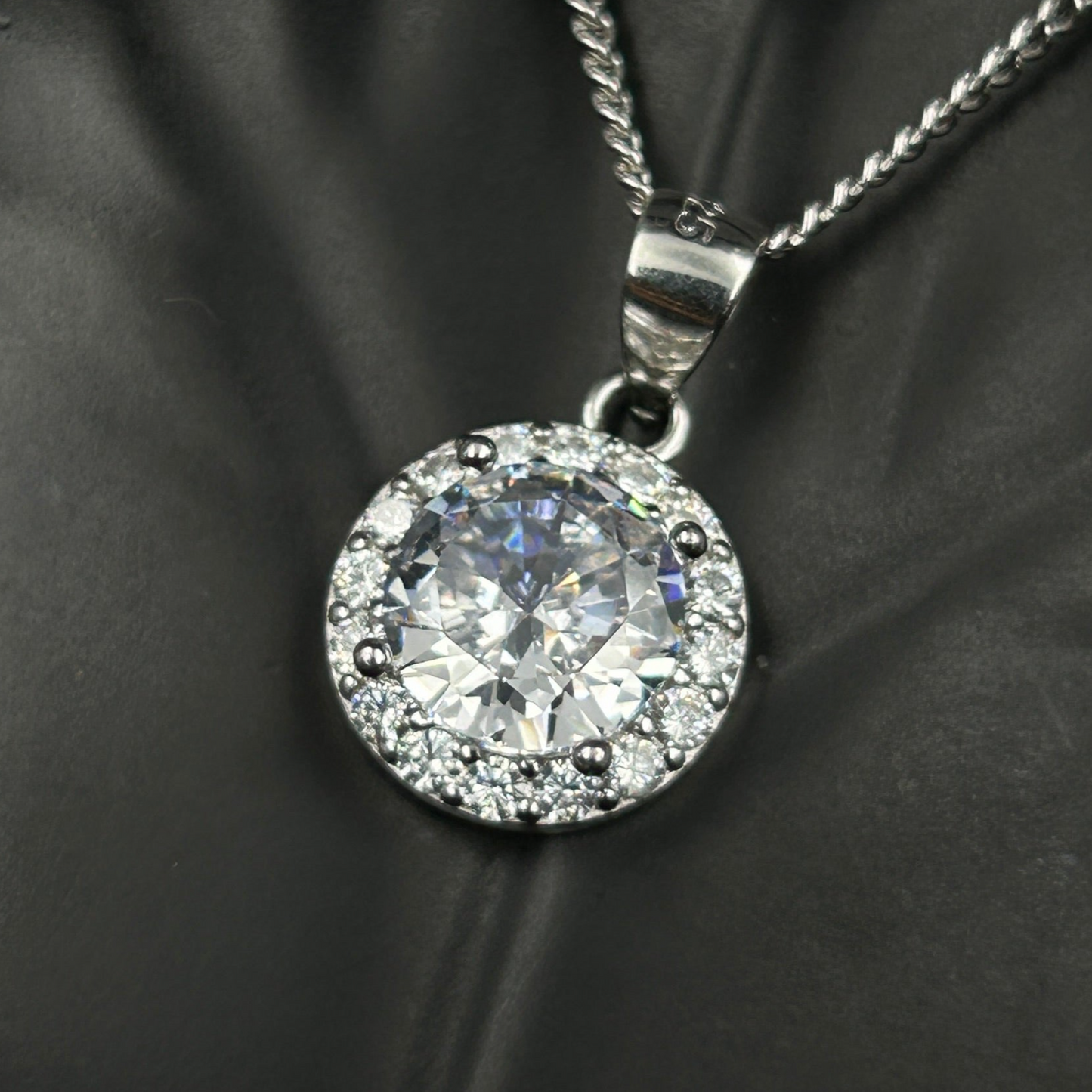 Silver Solitaire Pendant - Minimal Pendant (12)