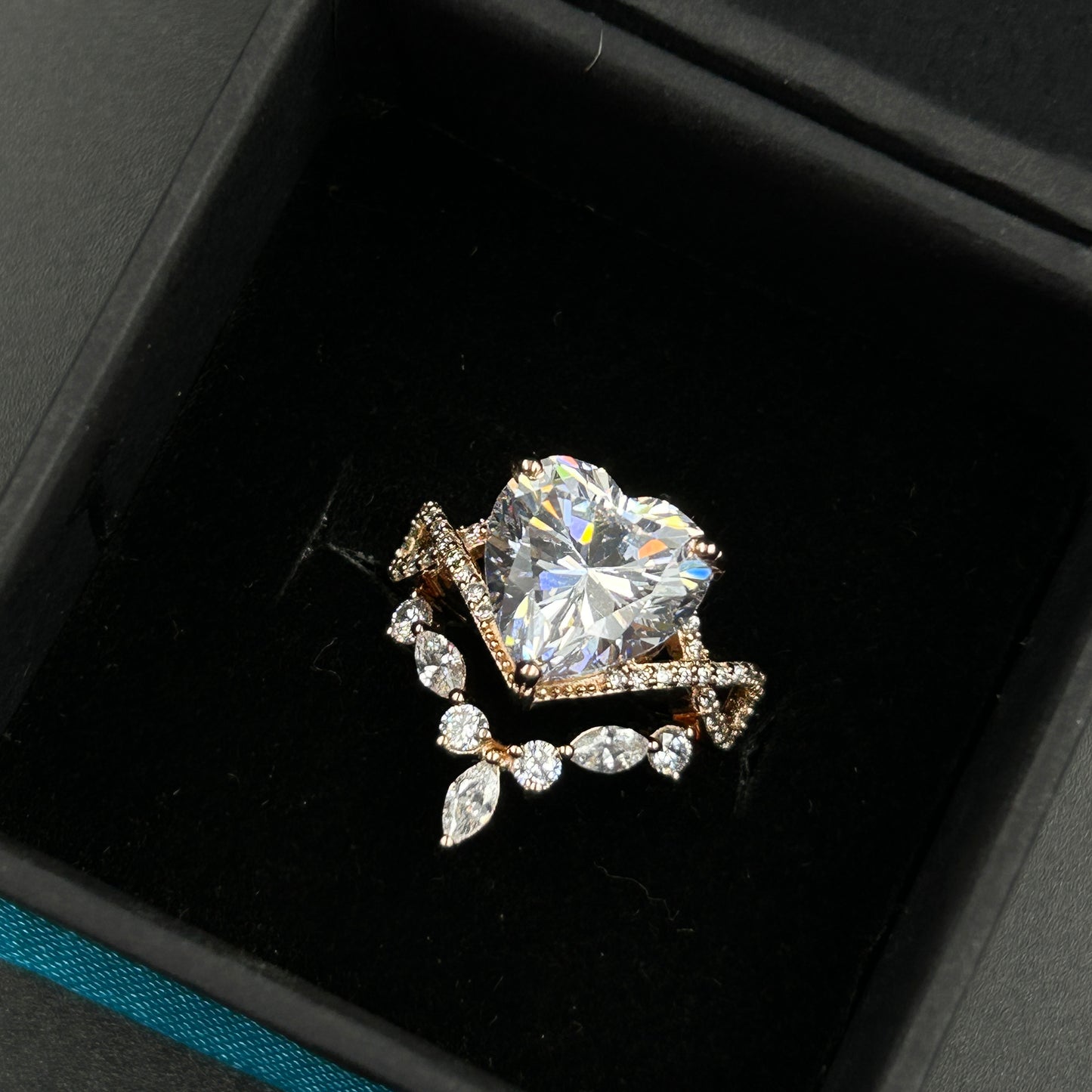 Bridal Ring Set - Women's Silver Heart Ring