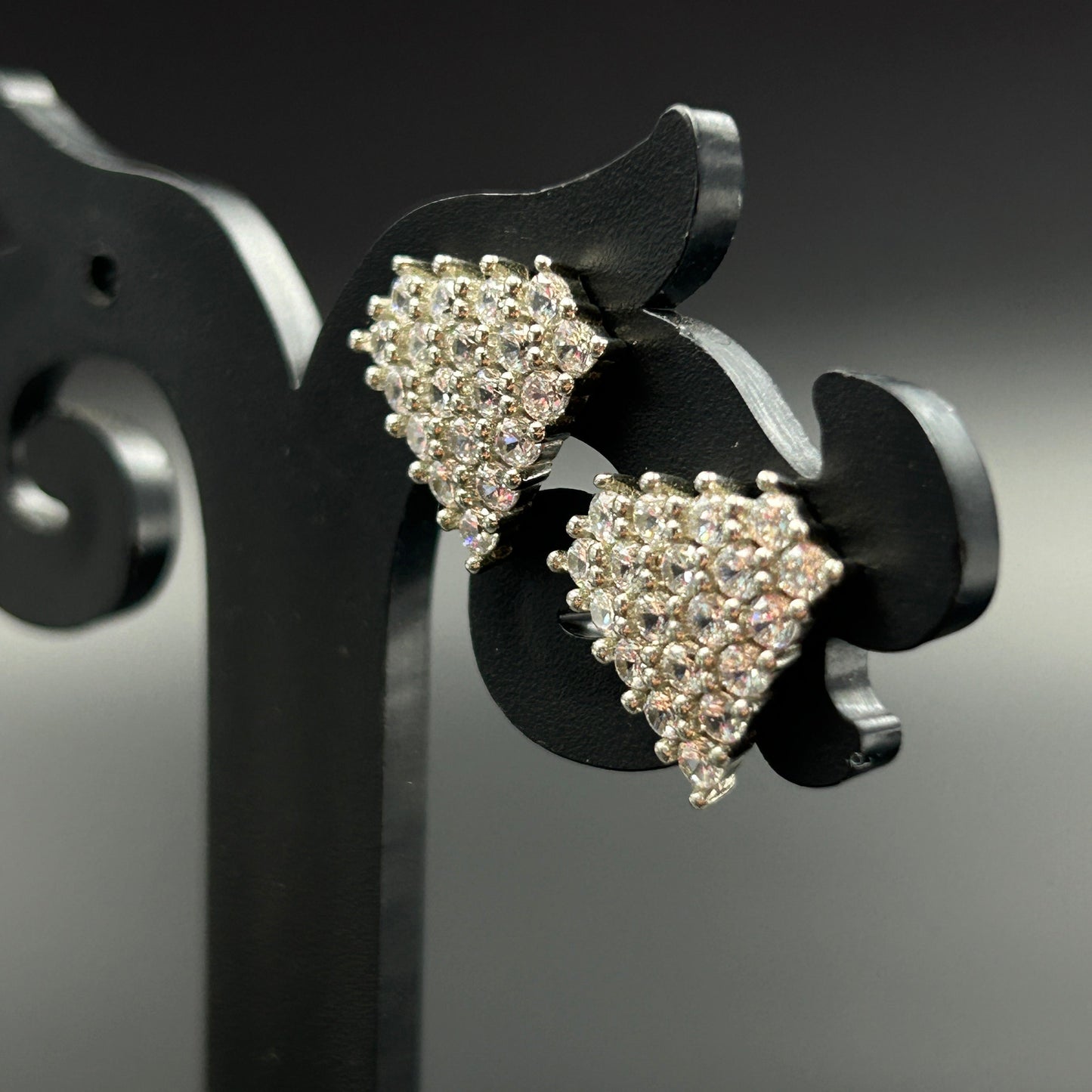 Diamond Heart Earring - 92.5 Silver
