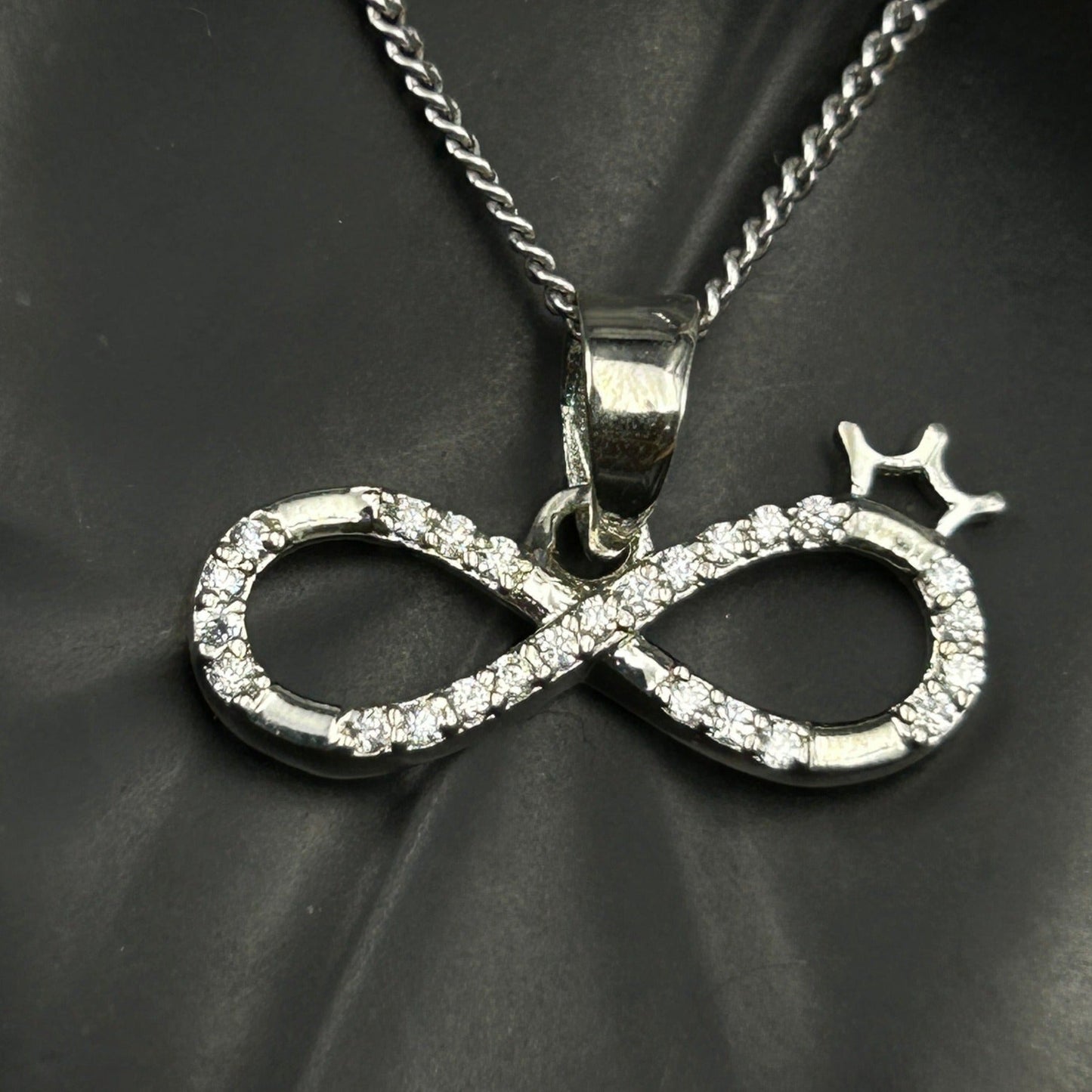 Silver Infinity Crown Pendant - Sterling Silver Pendant (2)