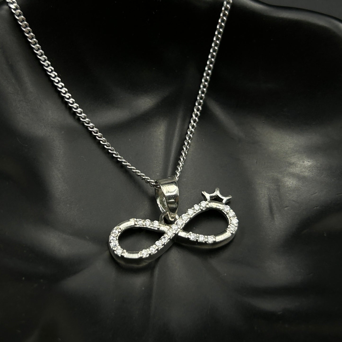 Silver Infinity Crown Pendant - Sterling Silver Pendant (2)