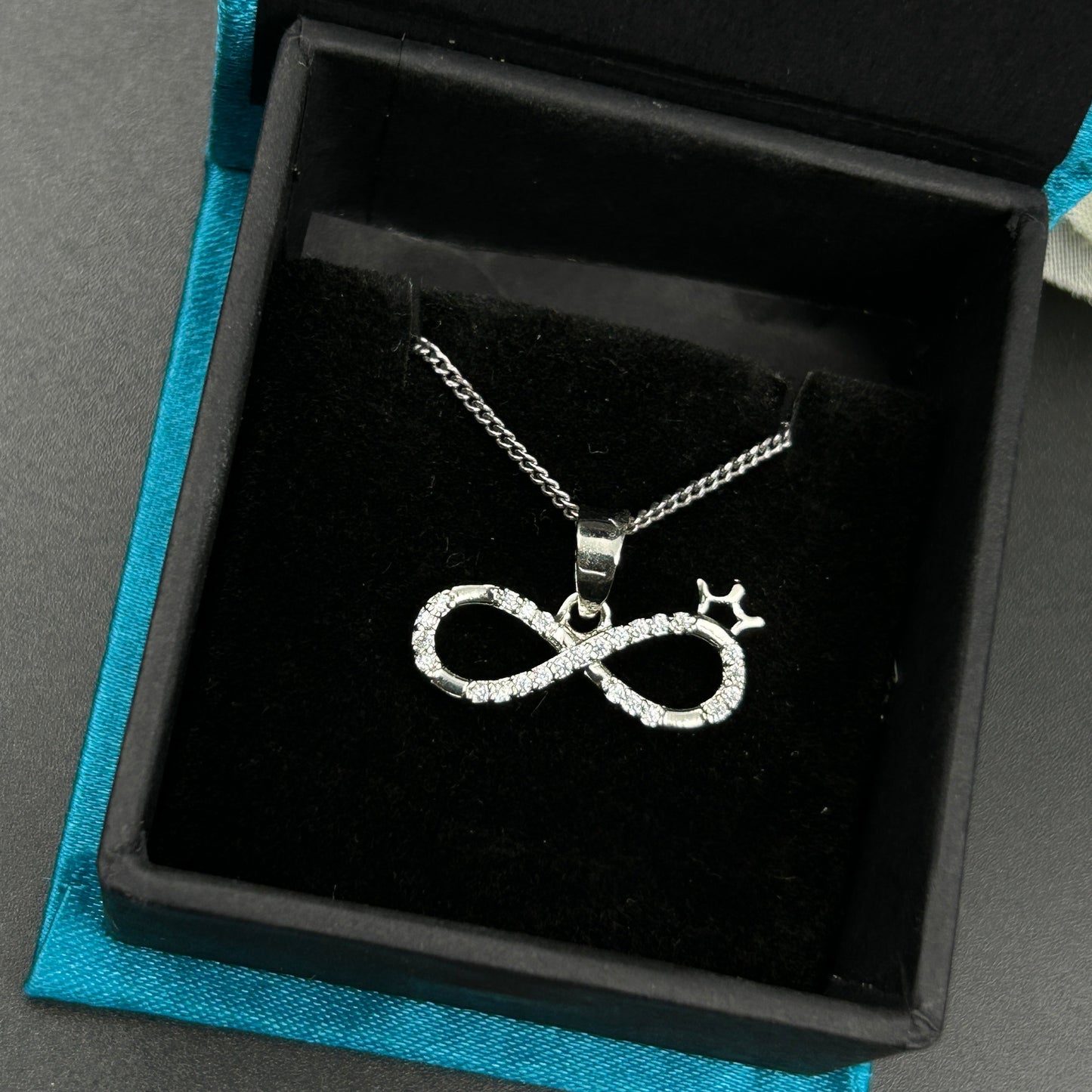 Silver Infinity Crown Pendant - Sterling Silver Pendant (2)