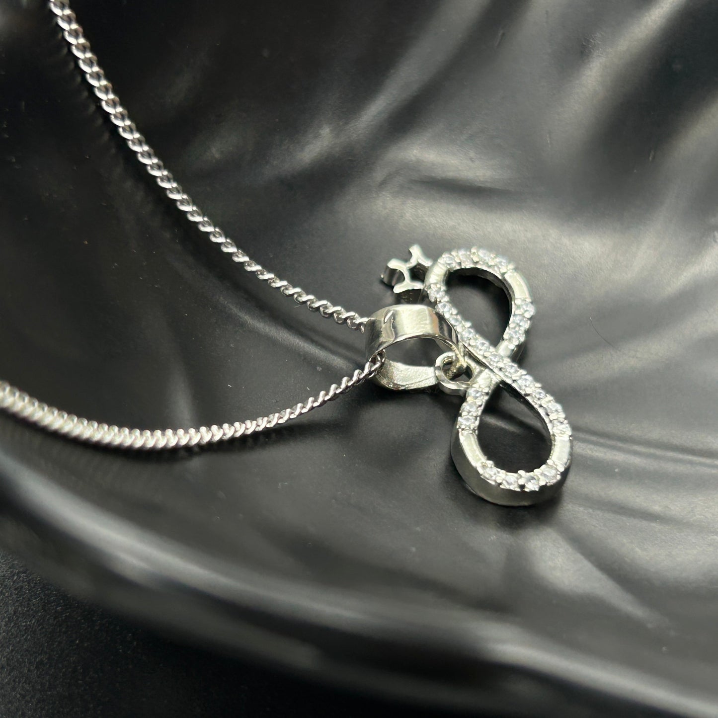 Silver Infinity Crown Pendant - Sterling Silver Pendant (2)