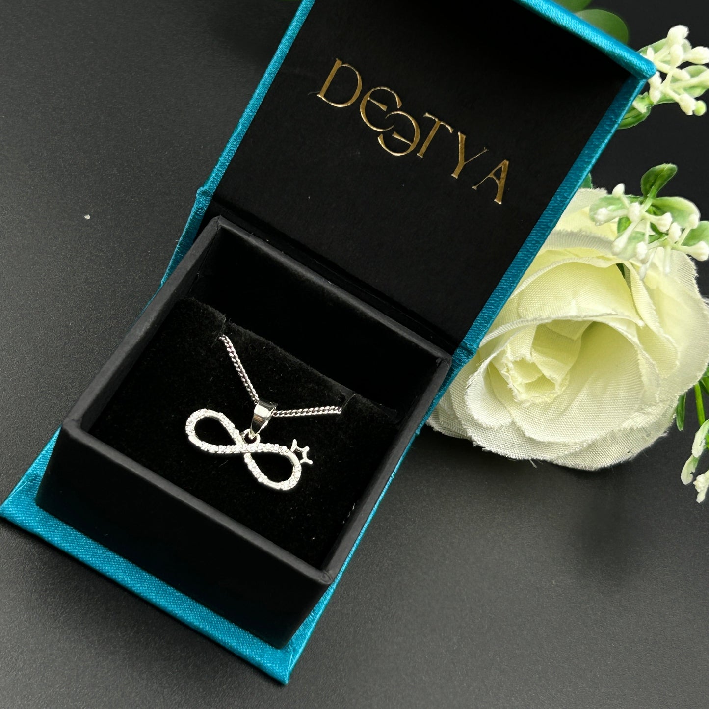 Silver Infinity Crown Pendant - Sterling Silver Pendant (2)