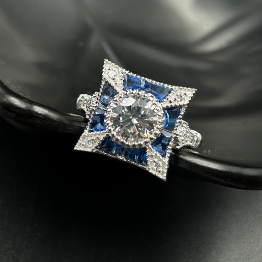 Women's Sapphire & Diamond Ring