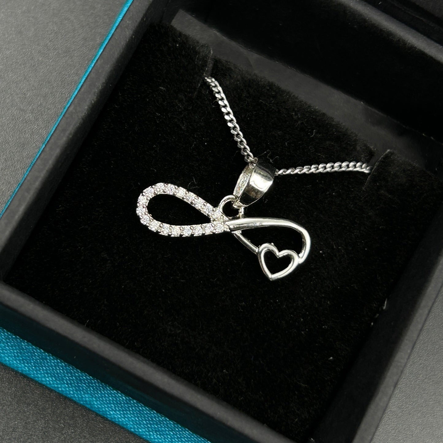 92.5 Silver Infinity Heart Pendant (6)