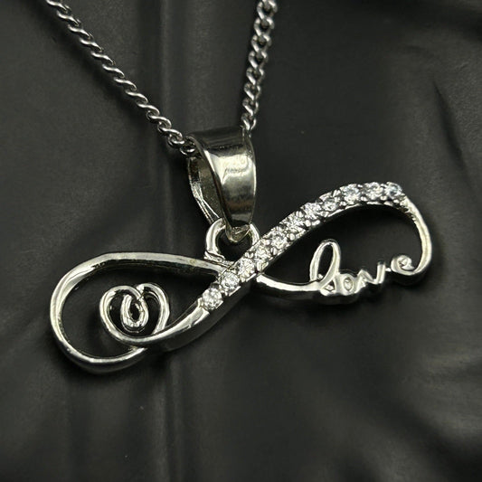 Women's Silver Infinity LOVE Pendant (7)