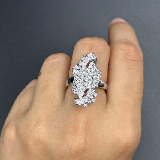 Women's Party Wear Silver Ring