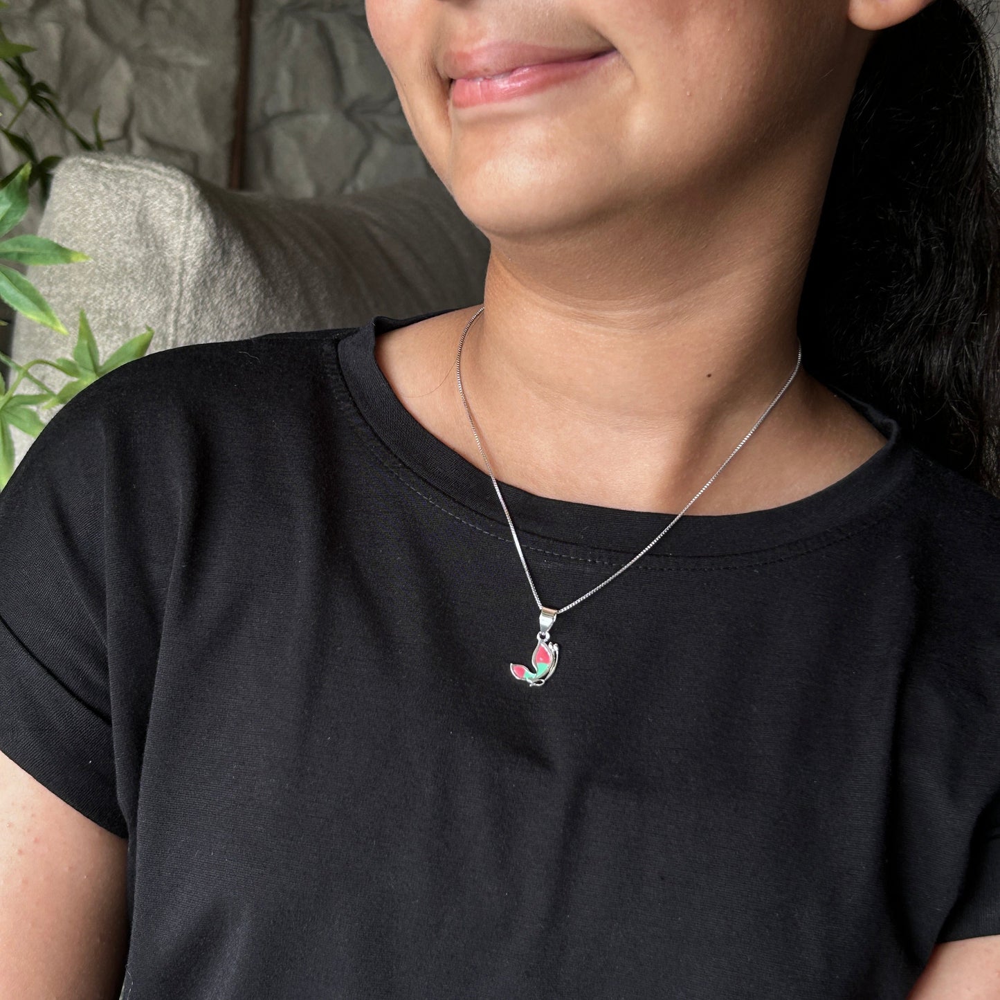 Silver Pendant with Chain for Kids