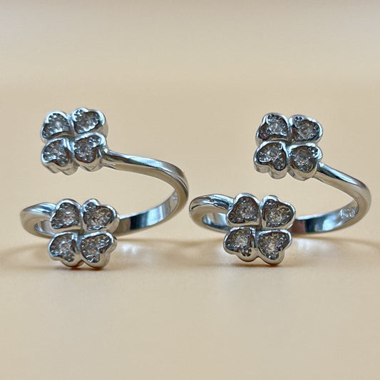 Silver Flower Toe Ring - 925 Silver Toe Rings