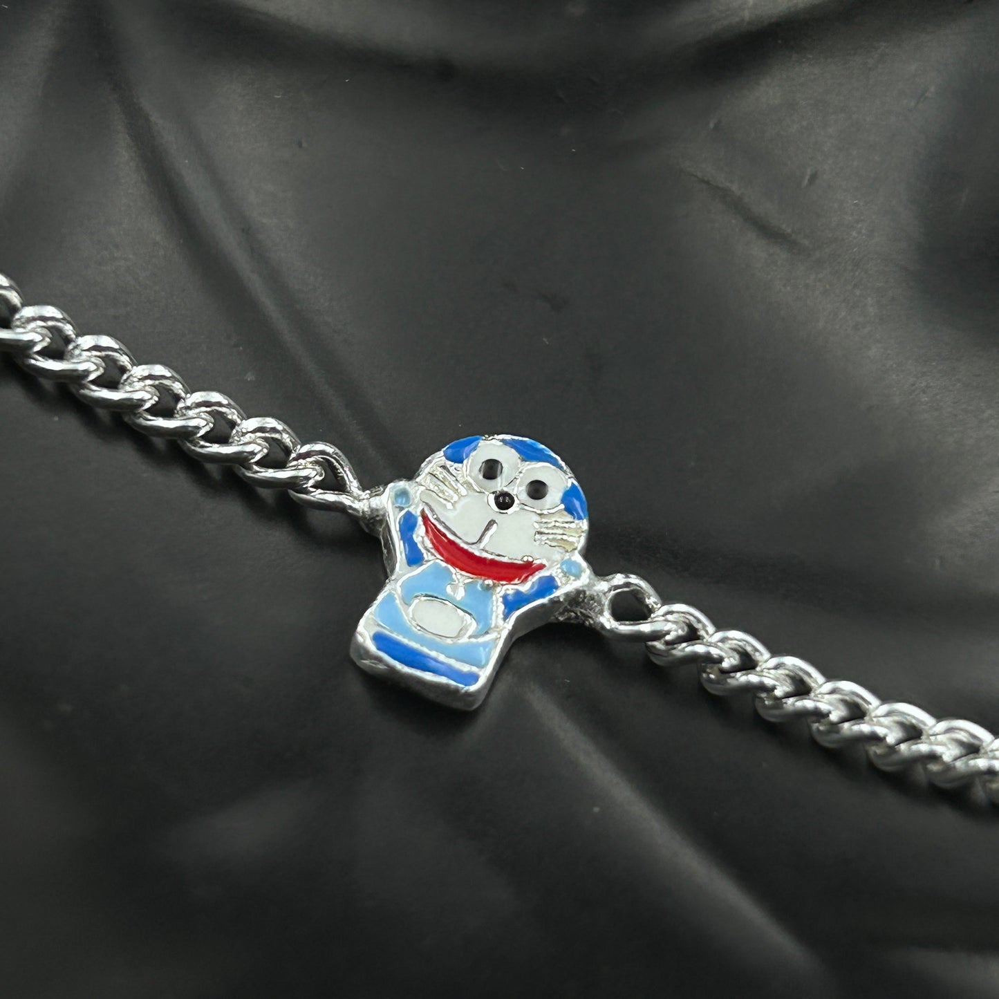 Silver Cartoon Rakhi for Kids 5.5"