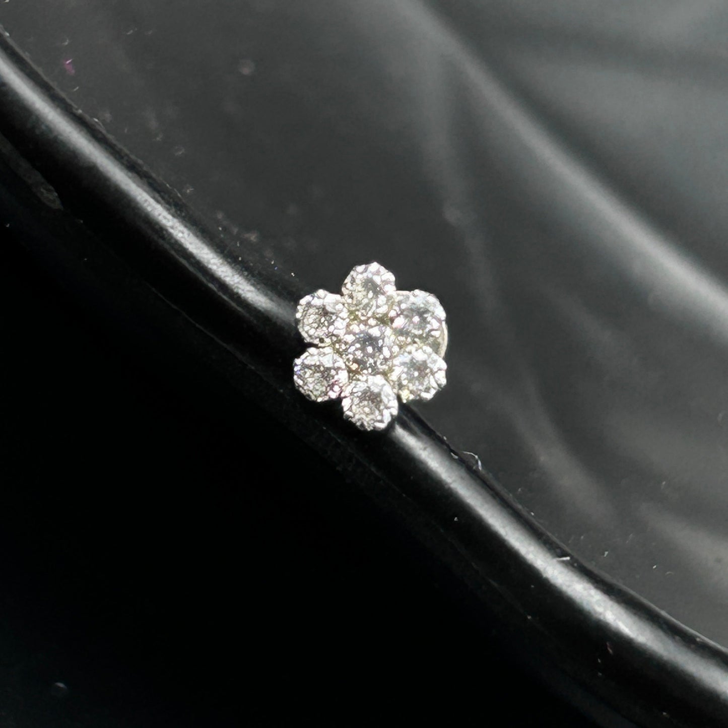 Silver Nose Pin - Flower Nose Pin