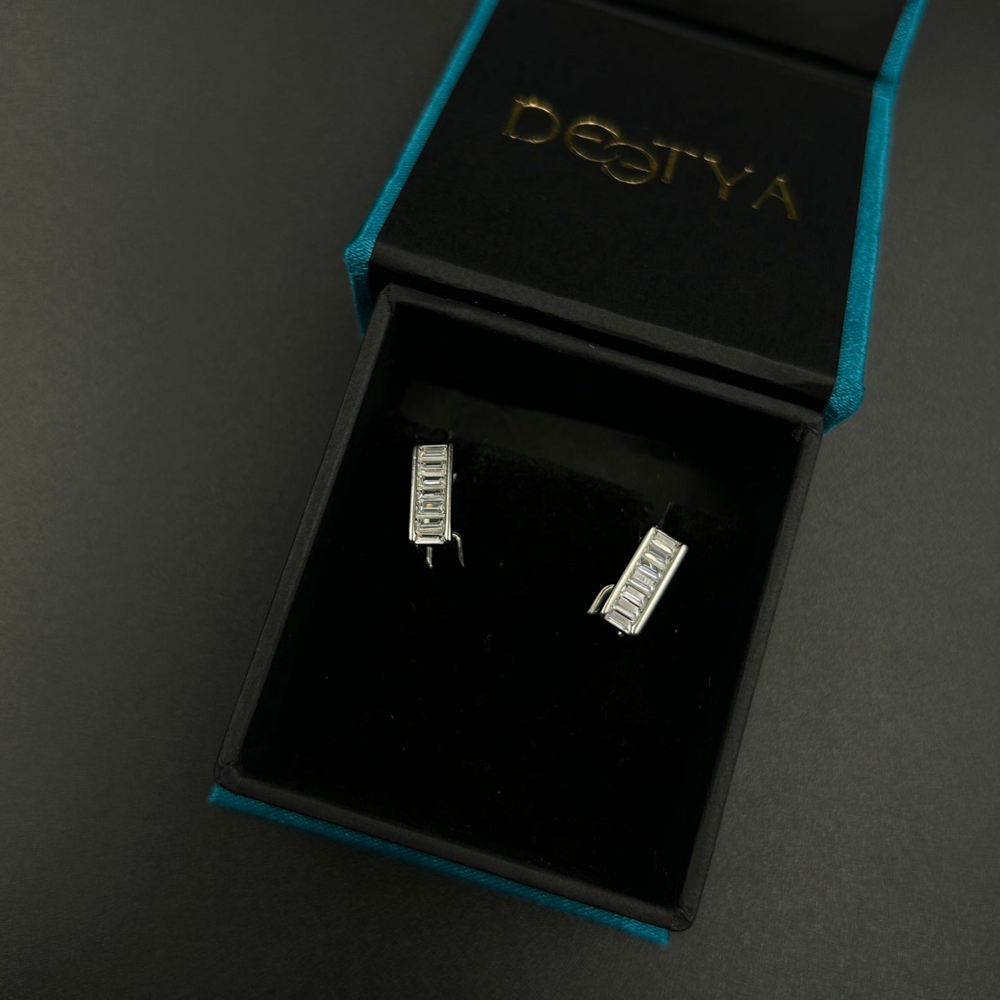 White Gold Bali Type Earring - Pure Silver