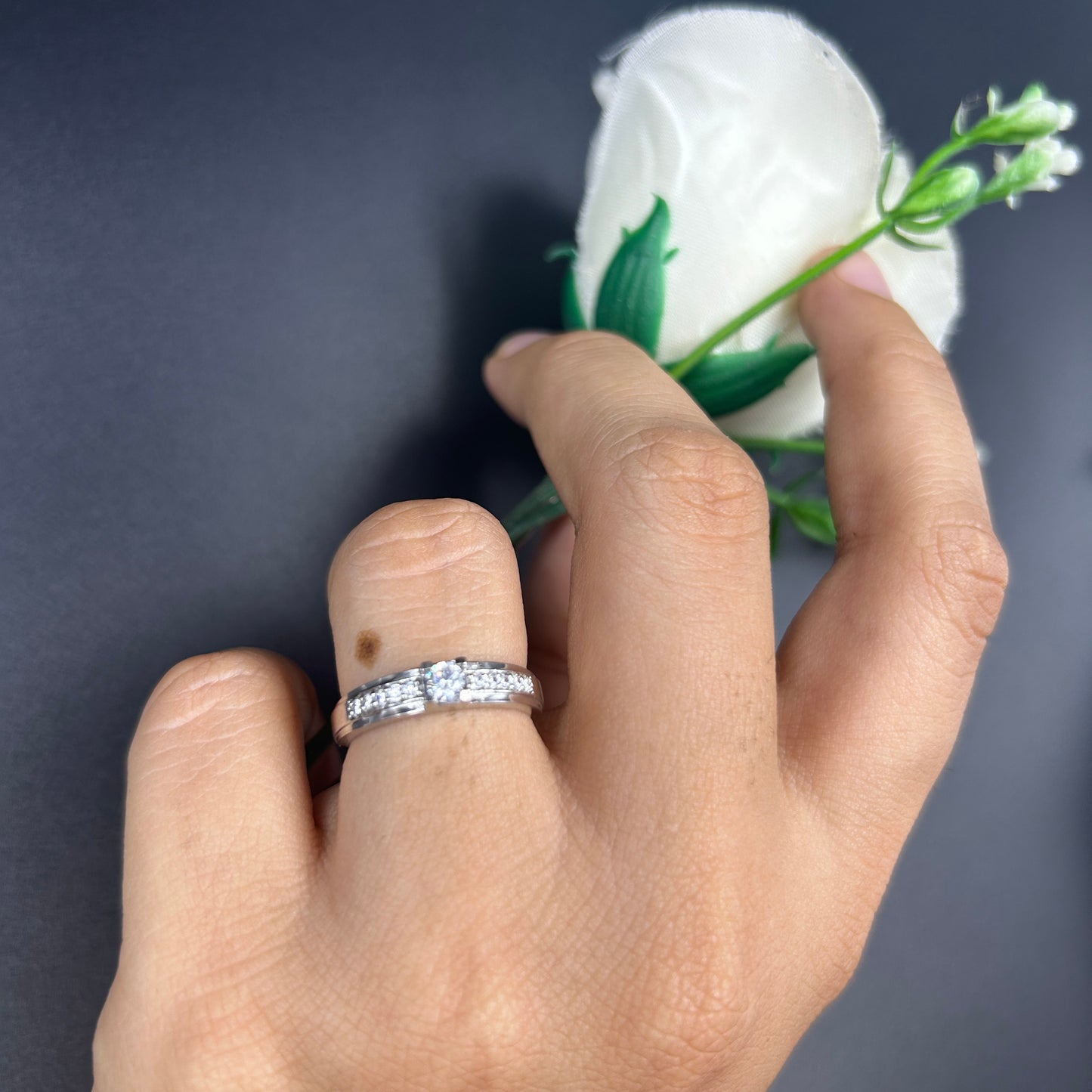 Solitaire Ring - Silver Ring