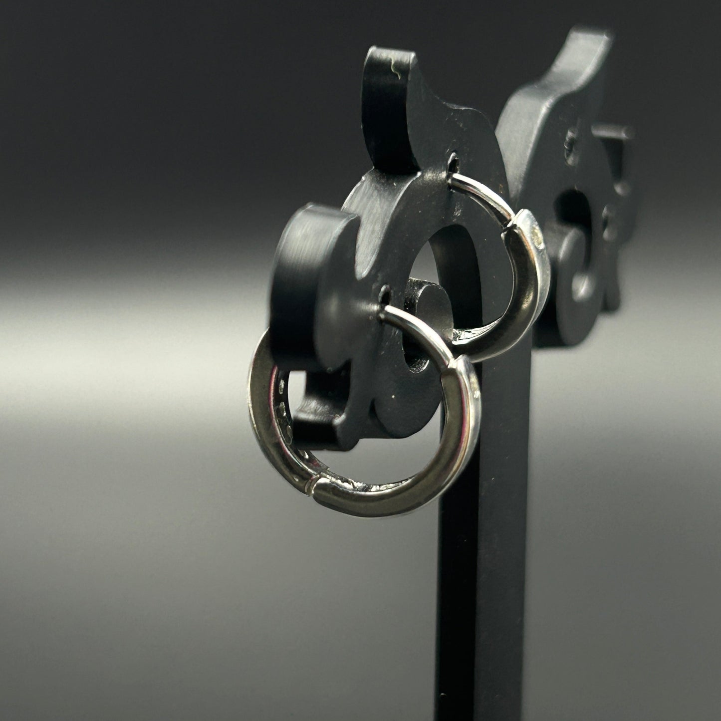 Diamond Bali - Silver Hoop Earring