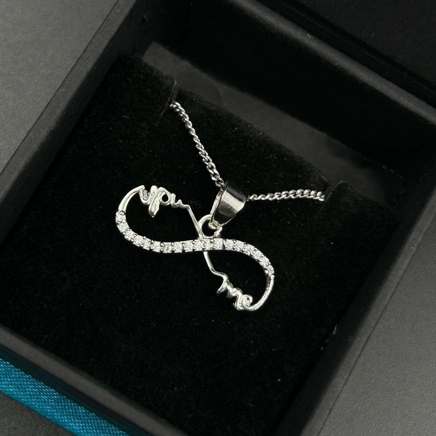 Women's Silver Infinity You and Me Pendant (10)