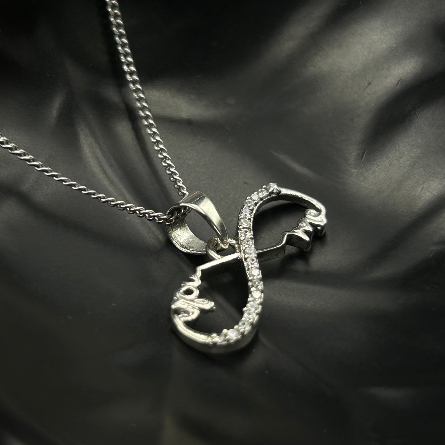 Women's Silver Infinity You and Me Pendant (10)