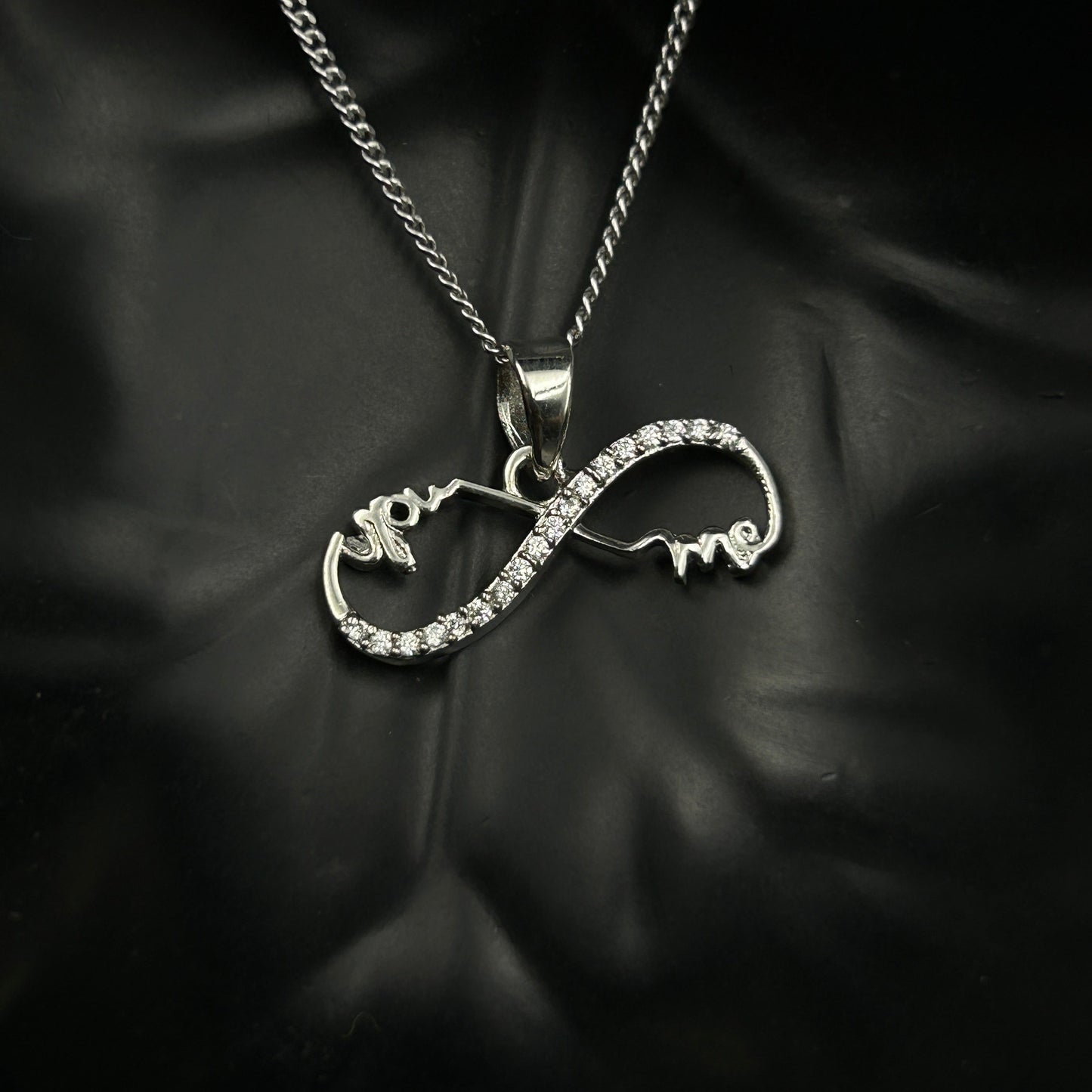 Women's Silver Infinity You and Me Pendant (10)