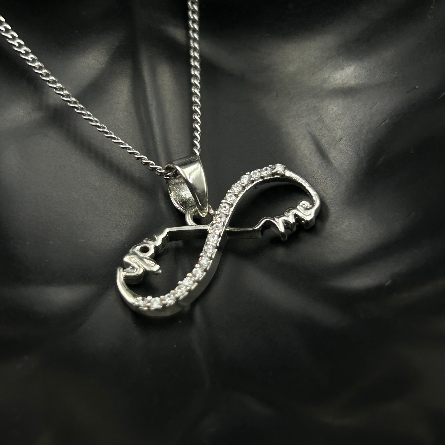 Women's Silver Infinity You and Me Pendant (10)