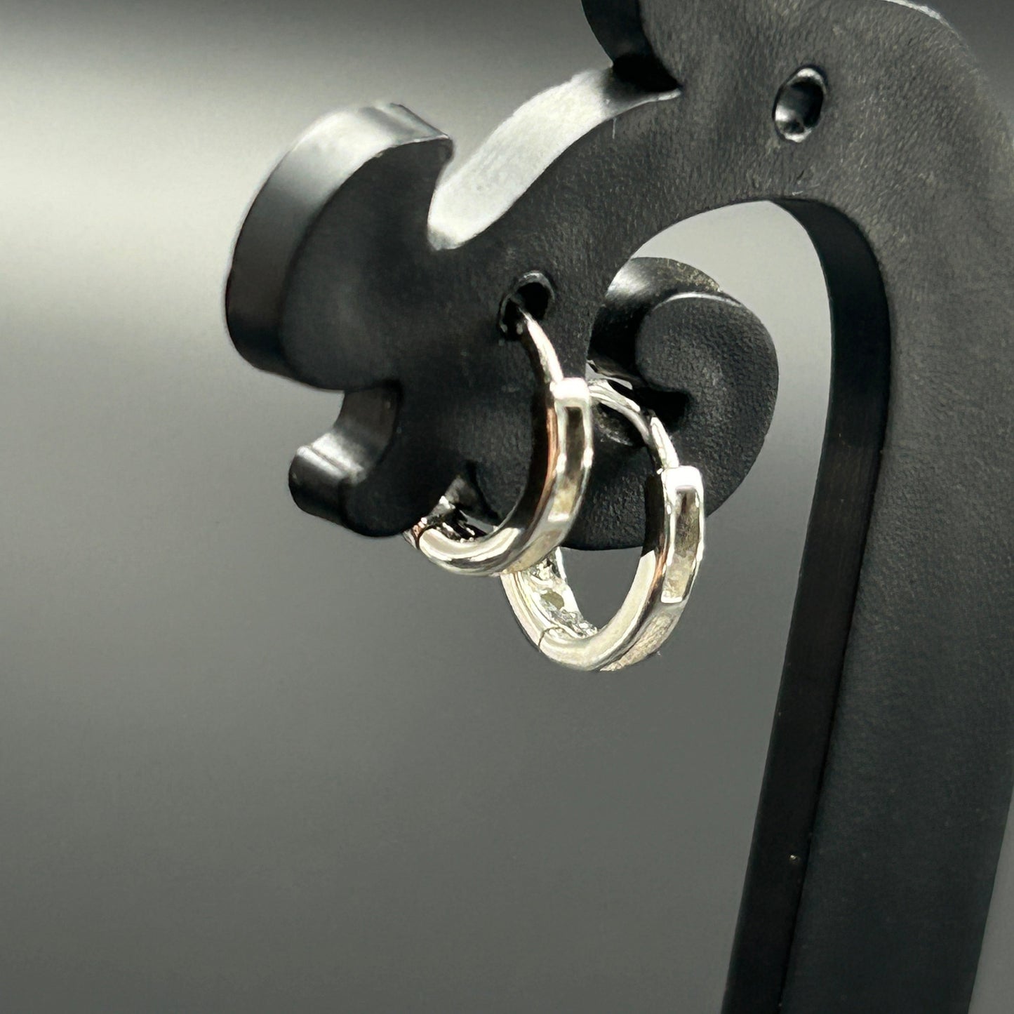 Diamond Bali - Silver Hoop Earring (Small)