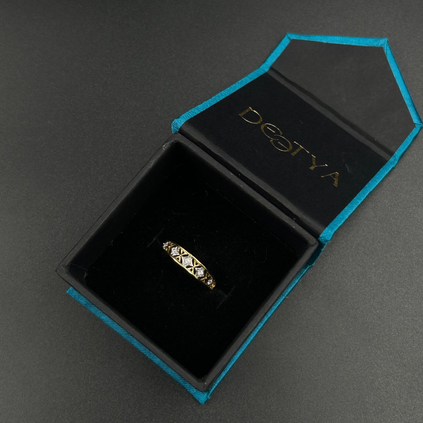 Diamond Silver Yellow Band