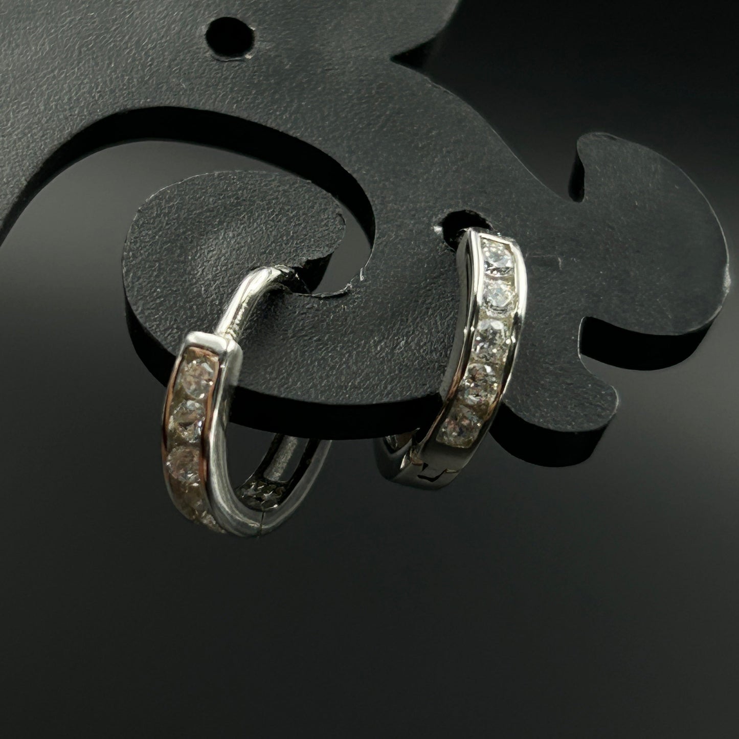 Diamond Bali - Silver Hoop Earring (Small)
