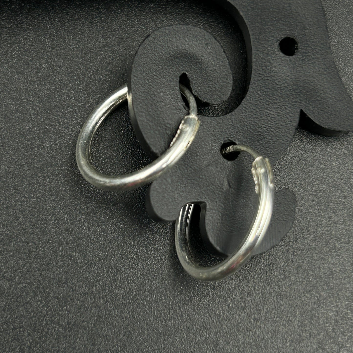 Round Bali - Silver Hoop Earring