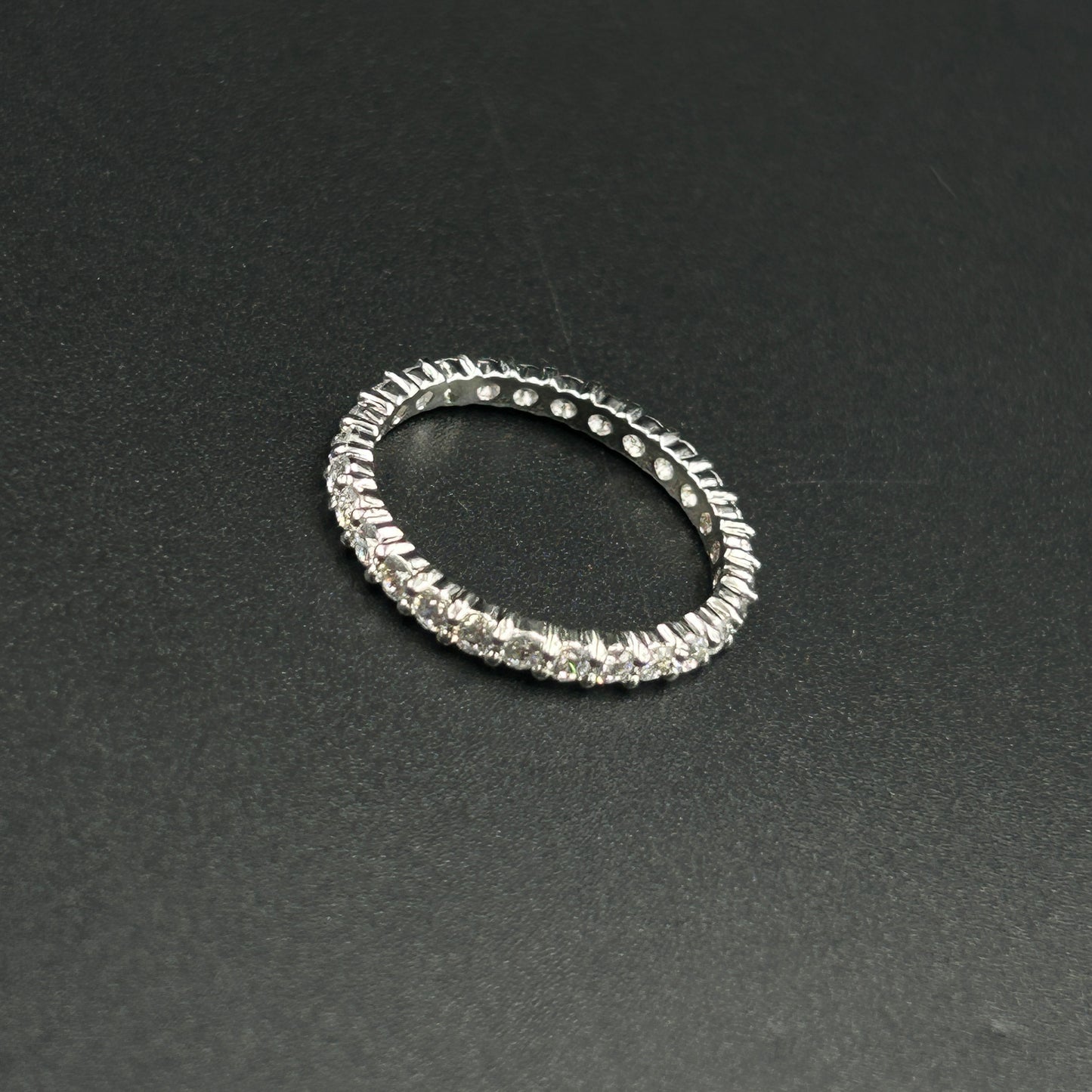 Full Eternity White Band - Silver Band