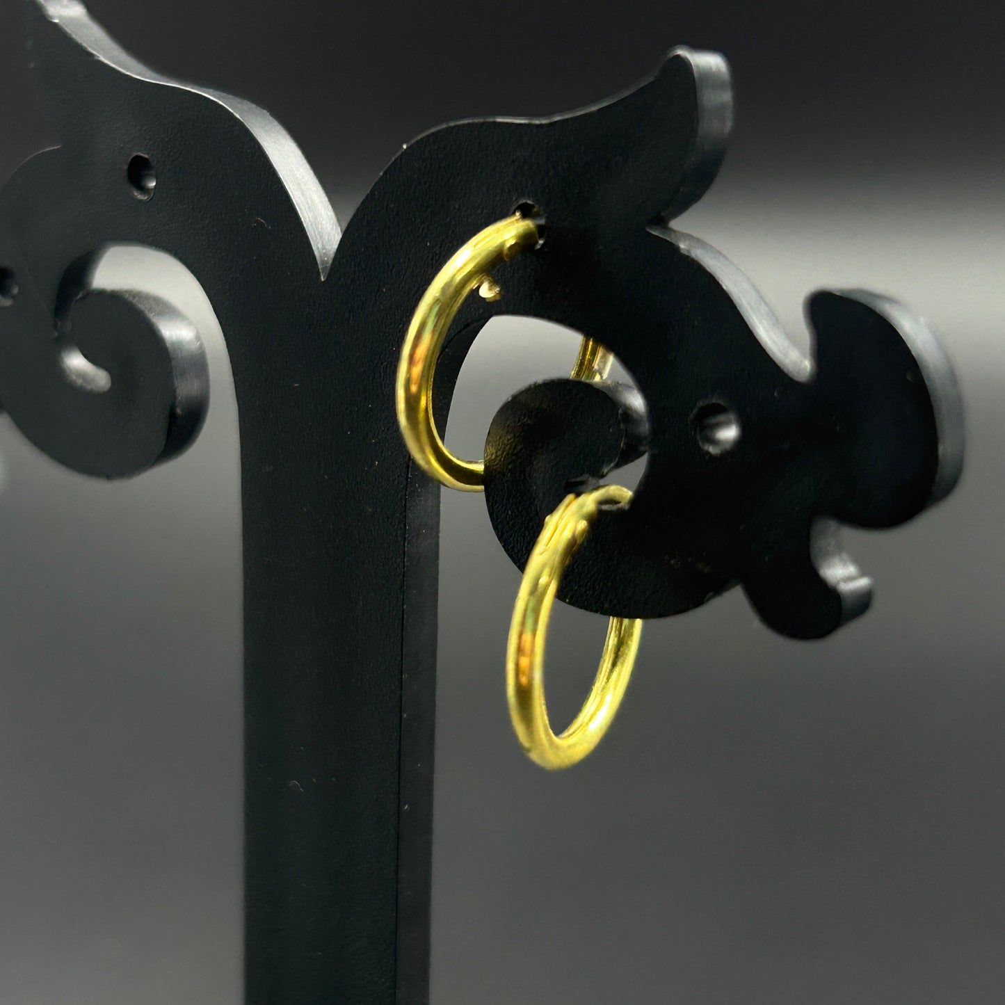 Round Bali - Silver Hoop Earring