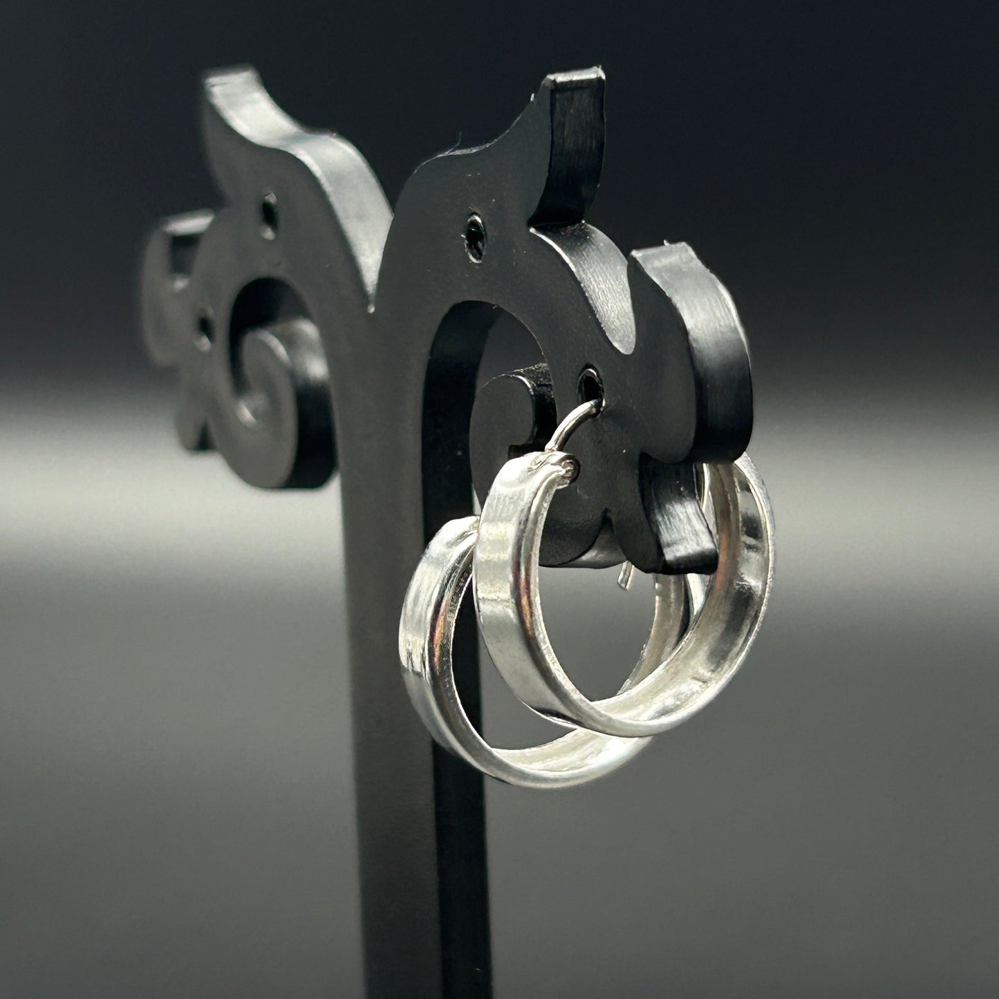 Round Bali - Silver Hoop Earring (BIG)