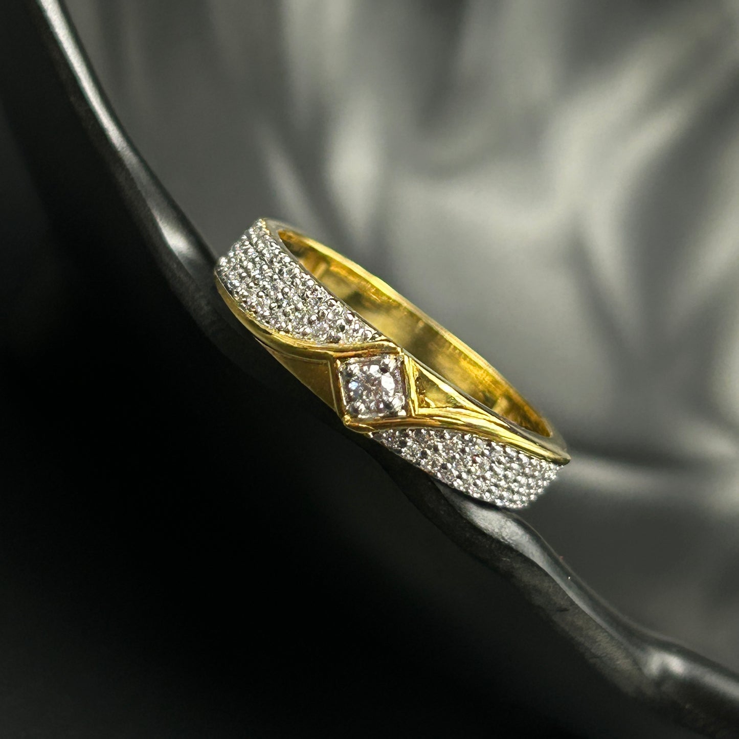 Yellow Silver Women's Ring