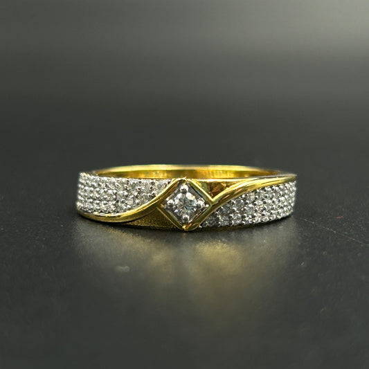 Yellow Silver Women's Ring